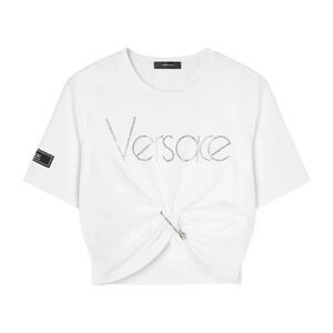 Versace White Logo Women's Top